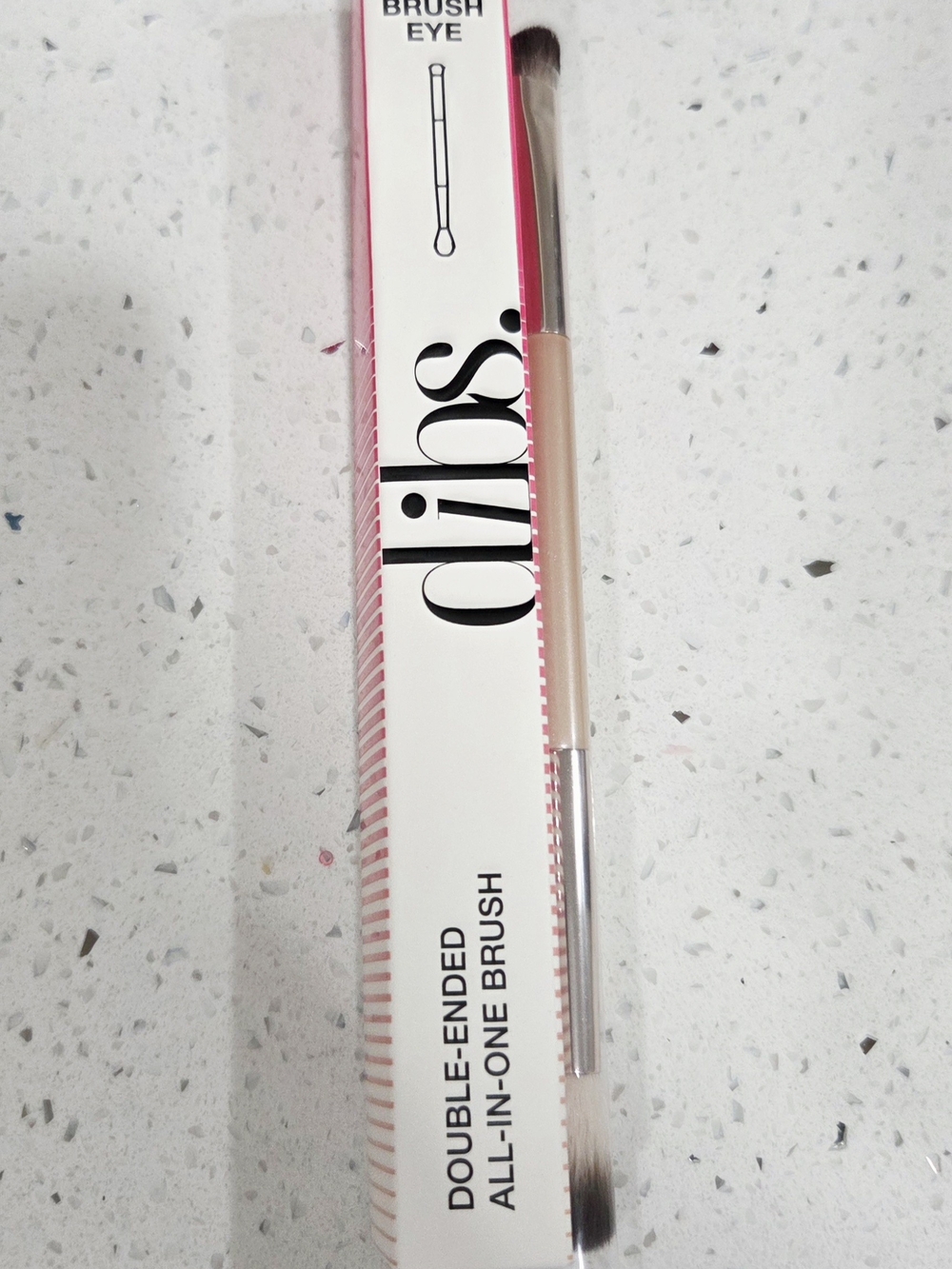 DIBS Double-Ended All-In-One Eye Brush - Beige Handle